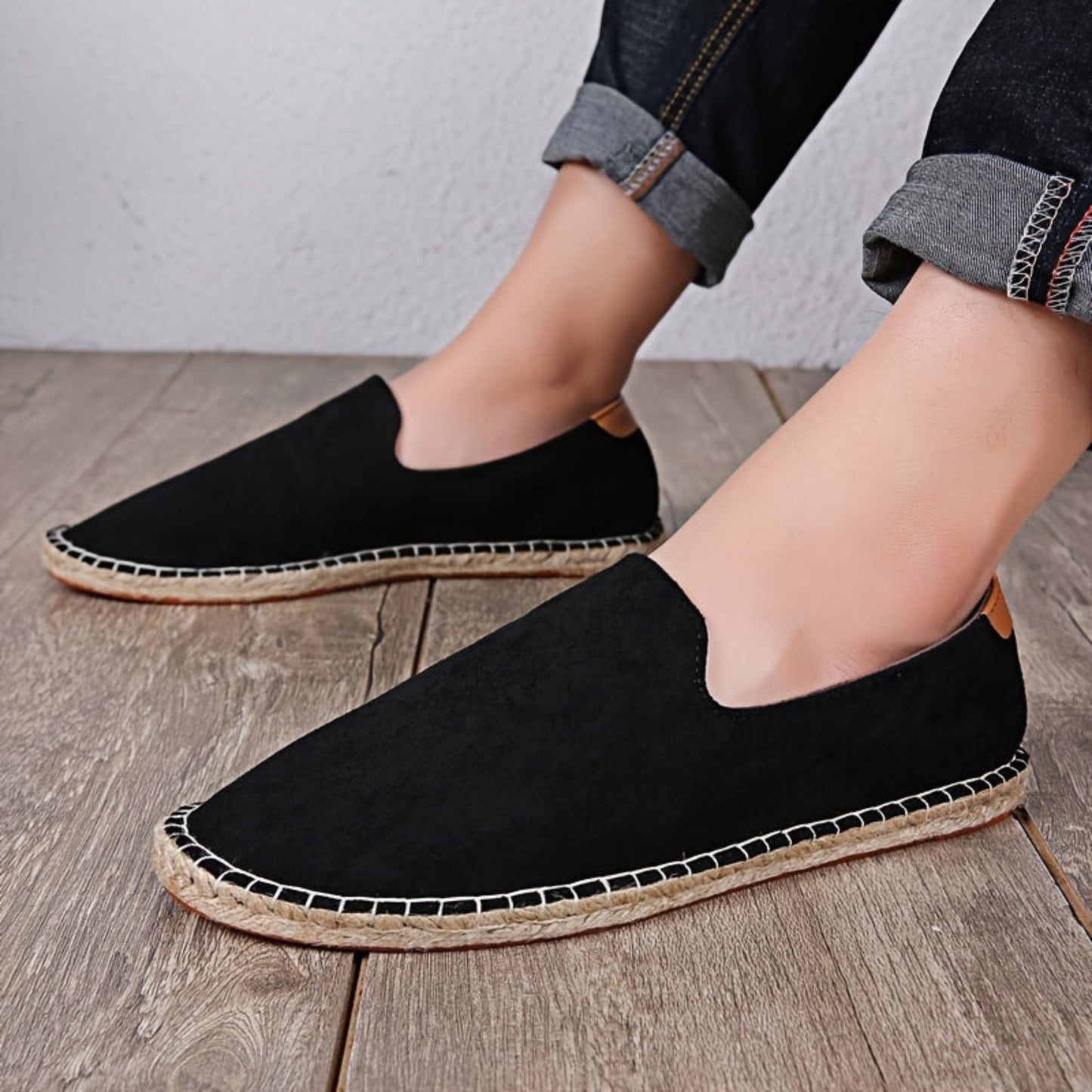 Herren Sommerschuhe - Flach - Slip-On - Leichte Schuhe - Herren Espadrilles-HauteBerlin