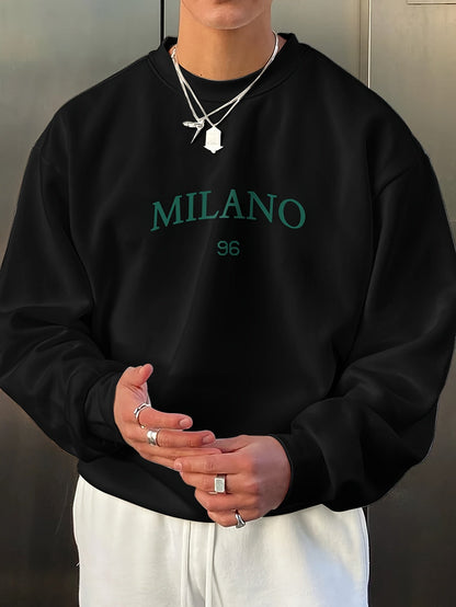 Herren-Sweatshirt – Rundhalsausschnitt – Print – Oversize-Sweatshirt – Oversize-Pullover-HauteBerlin