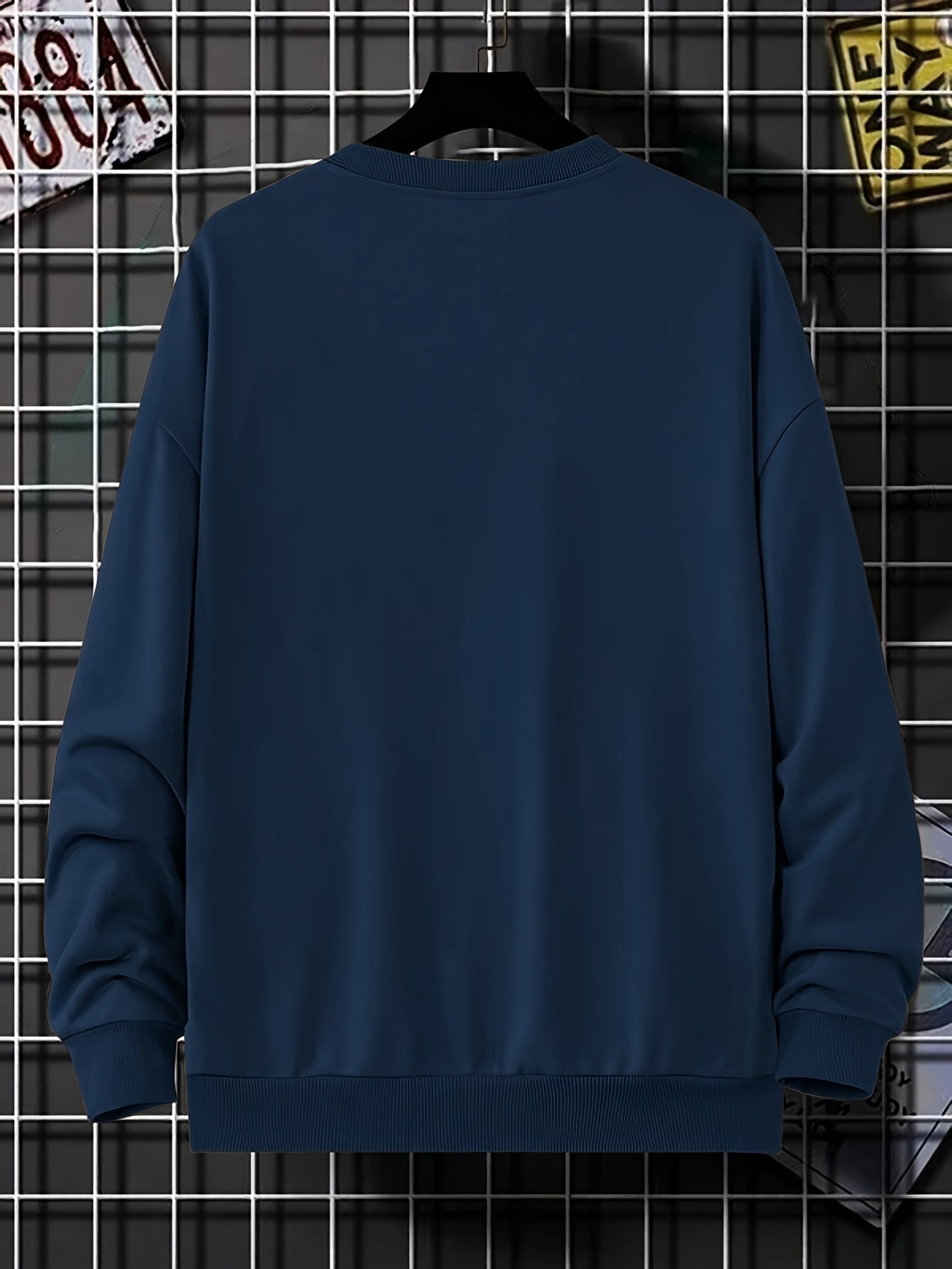 Herren-Sweatshirt – Rundhalsausschnitt – Print – Oversize-Sweatshirt – Oversize-Pullover-HauteBerlin
