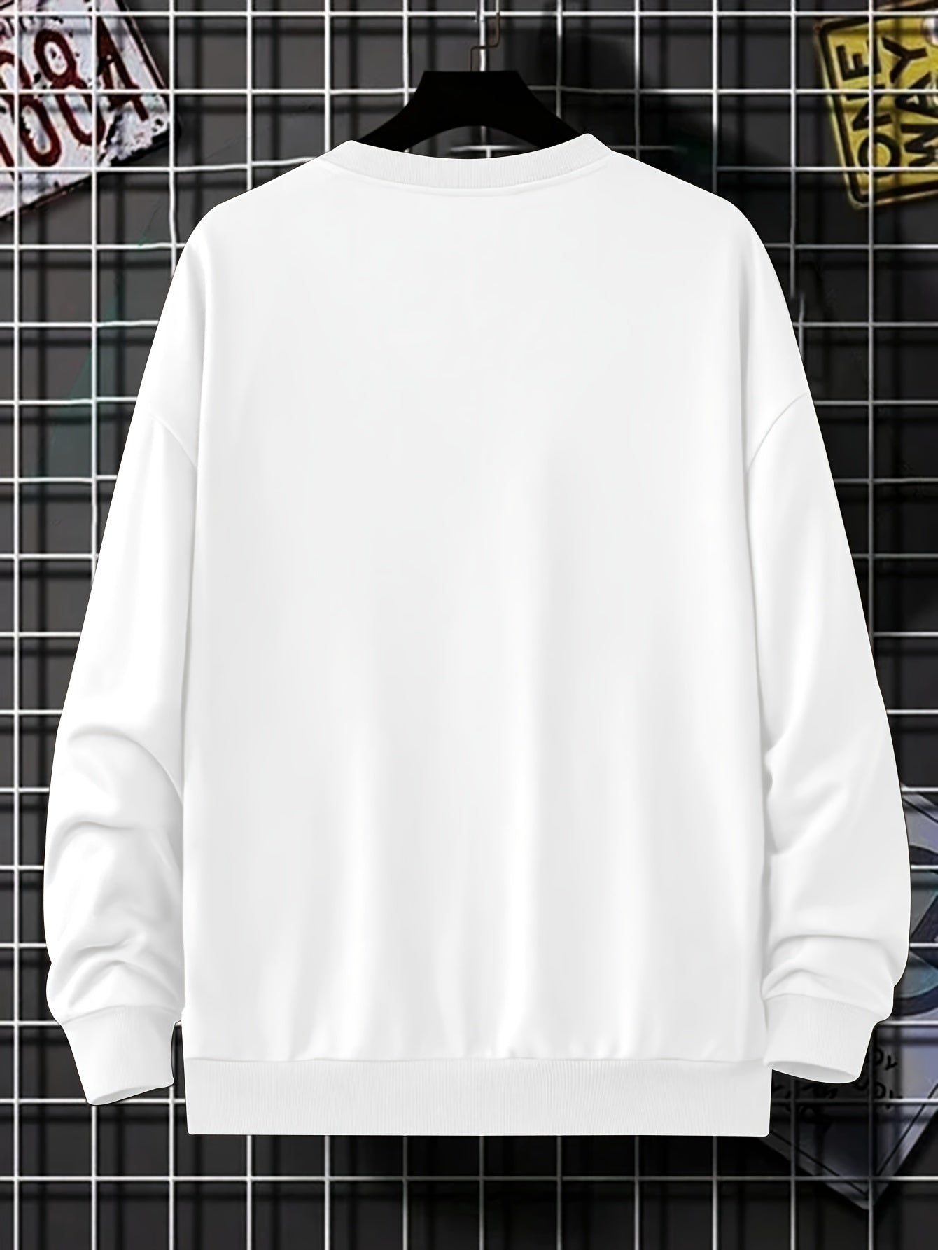 Herren-Sweatshirt – Rundhalsausschnitt – Print – Oversize-Sweatshirt – Oversize-Pullover-HauteBerlin
