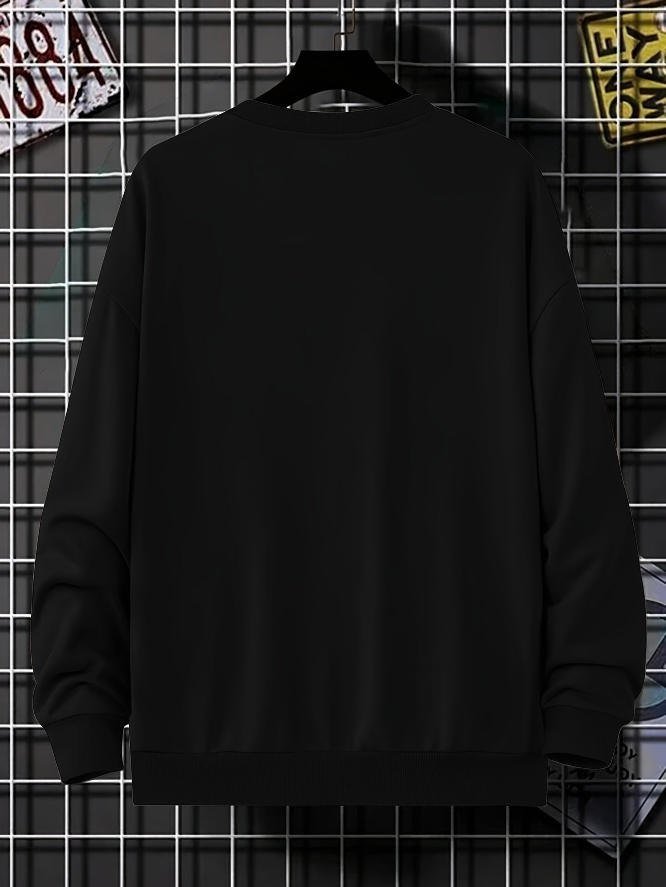 Herren-Sweatshirt – Rundhalsausschnitt – Print – Oversize-Sweatshirt – Oversize-Pullover-HauteBerlin