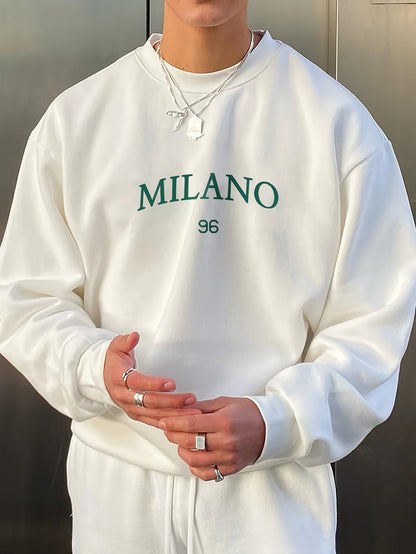 Herren-Sweatshirt – Rundhalsausschnitt – Print – Oversize-Sweatshirt – Oversize-Pullover-HauteBerlin