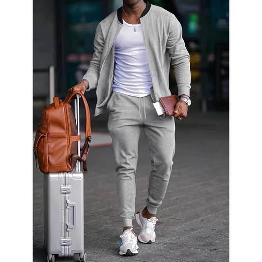 Herren-Trainingsanzug | Casual | Zip-Up | Sweatshirt und Jogger Set | Sweats Anzug-HauteBerlin