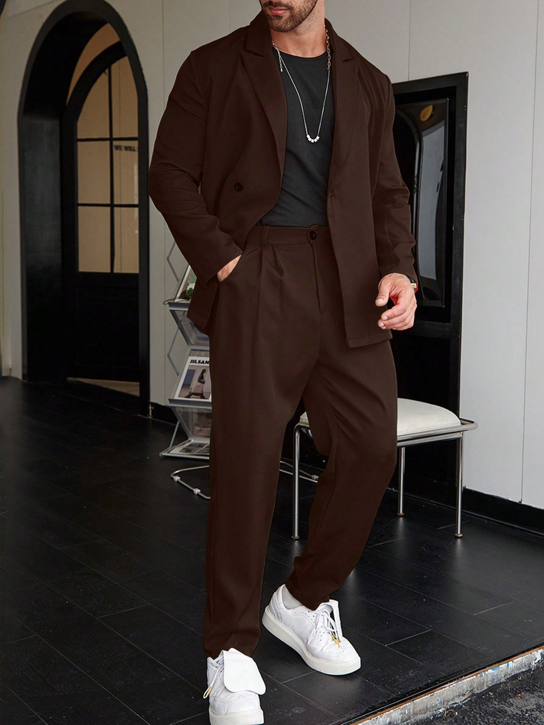 Herrenanzug | Relaxed Fit | Bundfaltenhosen | Blazer und Hosenset | Zweiteiliges Set für Herren-HauteBerlin