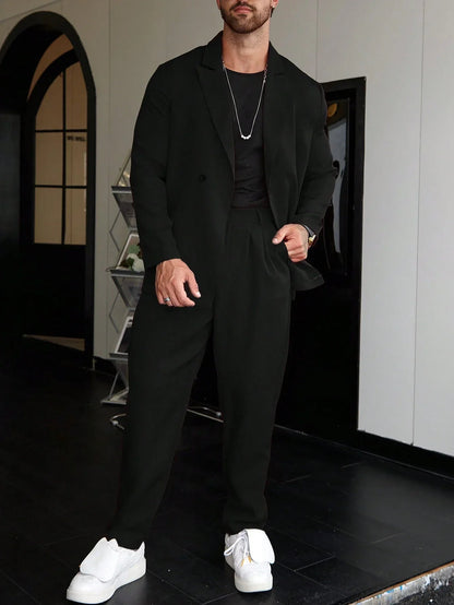 Herrenanzug | Relaxed Fit | Bundfaltenhosen | Blazer und Hosenset | Zweiteiliges Set für Herren-HauteBerlin