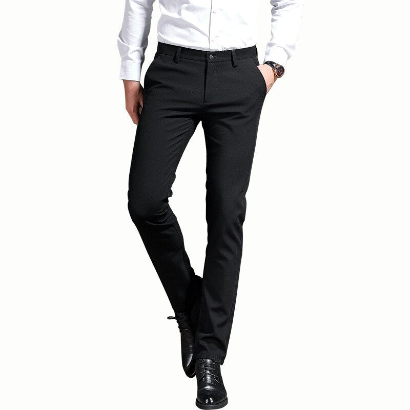 Herrenhosen – Smart Casual – Schmaler Schnitt – Stretchhosen – Anzughosen-HauteBerlin