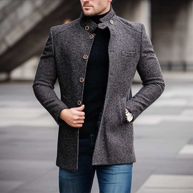 Herrenjacke | Button-Up | Mid Lenght | Herbstjacke | Winterjacke-HauteBerlin