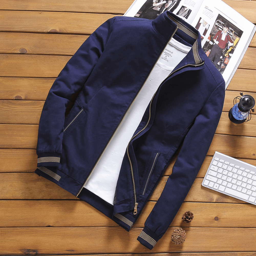 Herrenjacke | Stehkragen | Zip-Up | Herbstjacke | Windbreaker Jacke-HauteBerlin