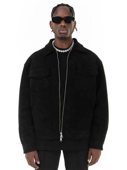 Herrenjacke – Taschen – Reißverschluss – Cargo-Jacke – Herbstjacke-HauteBerlin