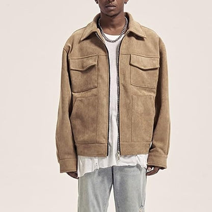 Herrenjacke – Taschen – Reißverschluss – Cargo-Jacke – Herbstjacke-HauteBerlin