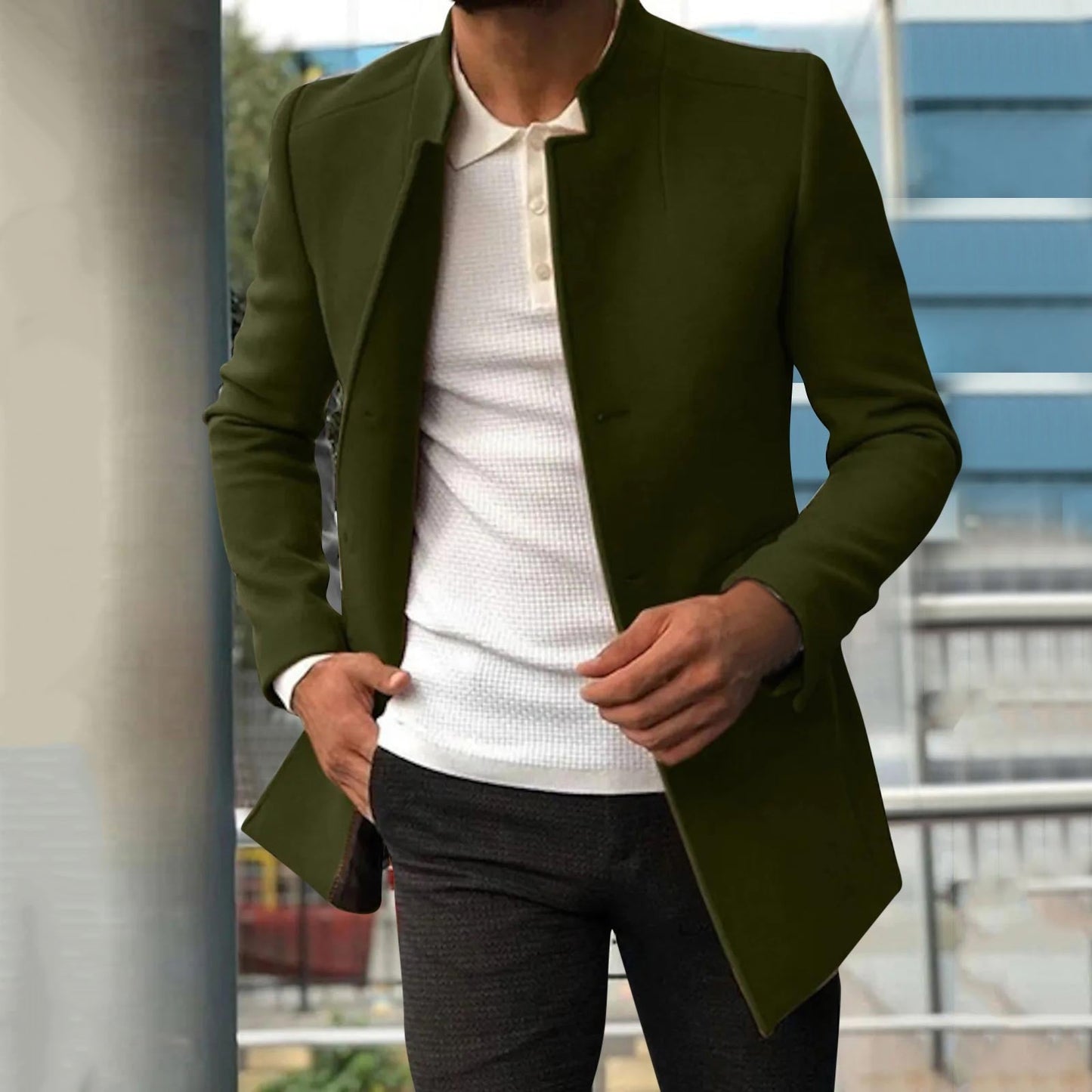 Herrenjacke – mittellang – Frühling – Blazerjacke – Trenchcoat Herren-HauteBerlin