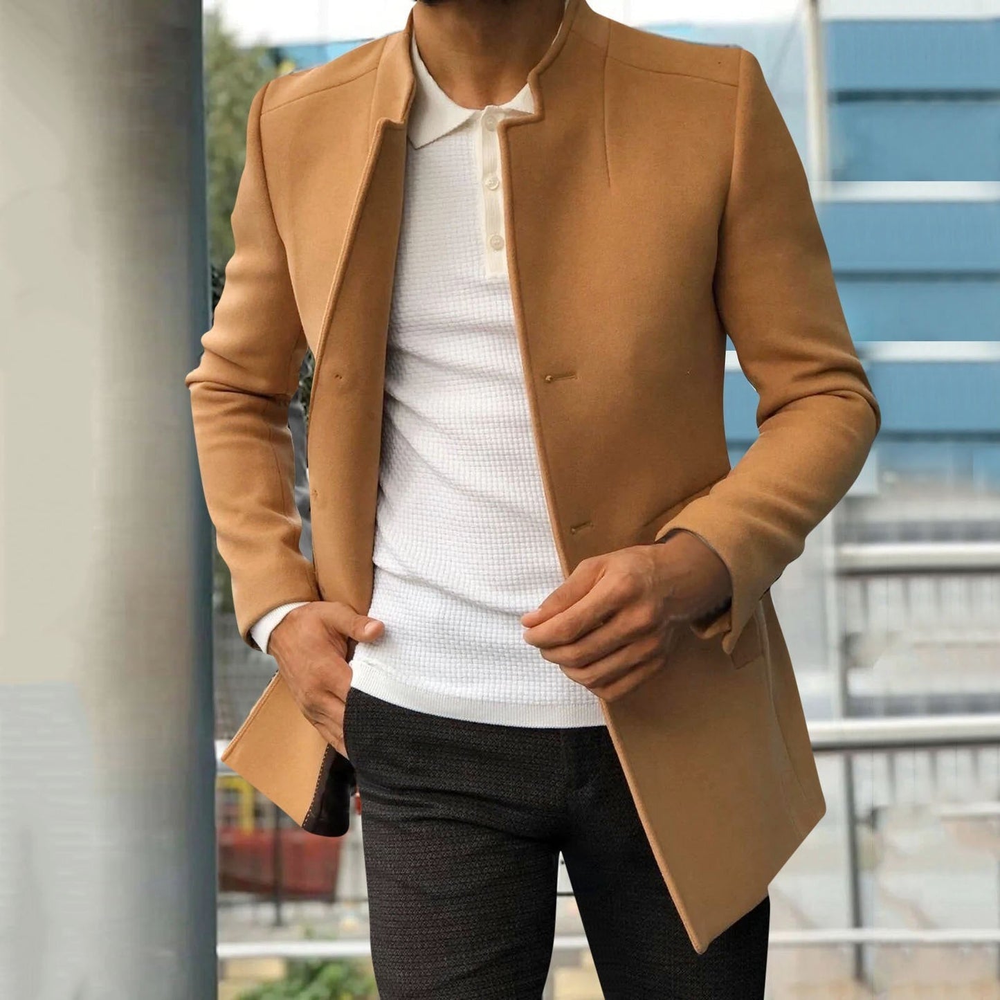 Herrenjacke – mittellang – Frühling – Blazerjacke – Trenchcoat Herren-HauteBerlin