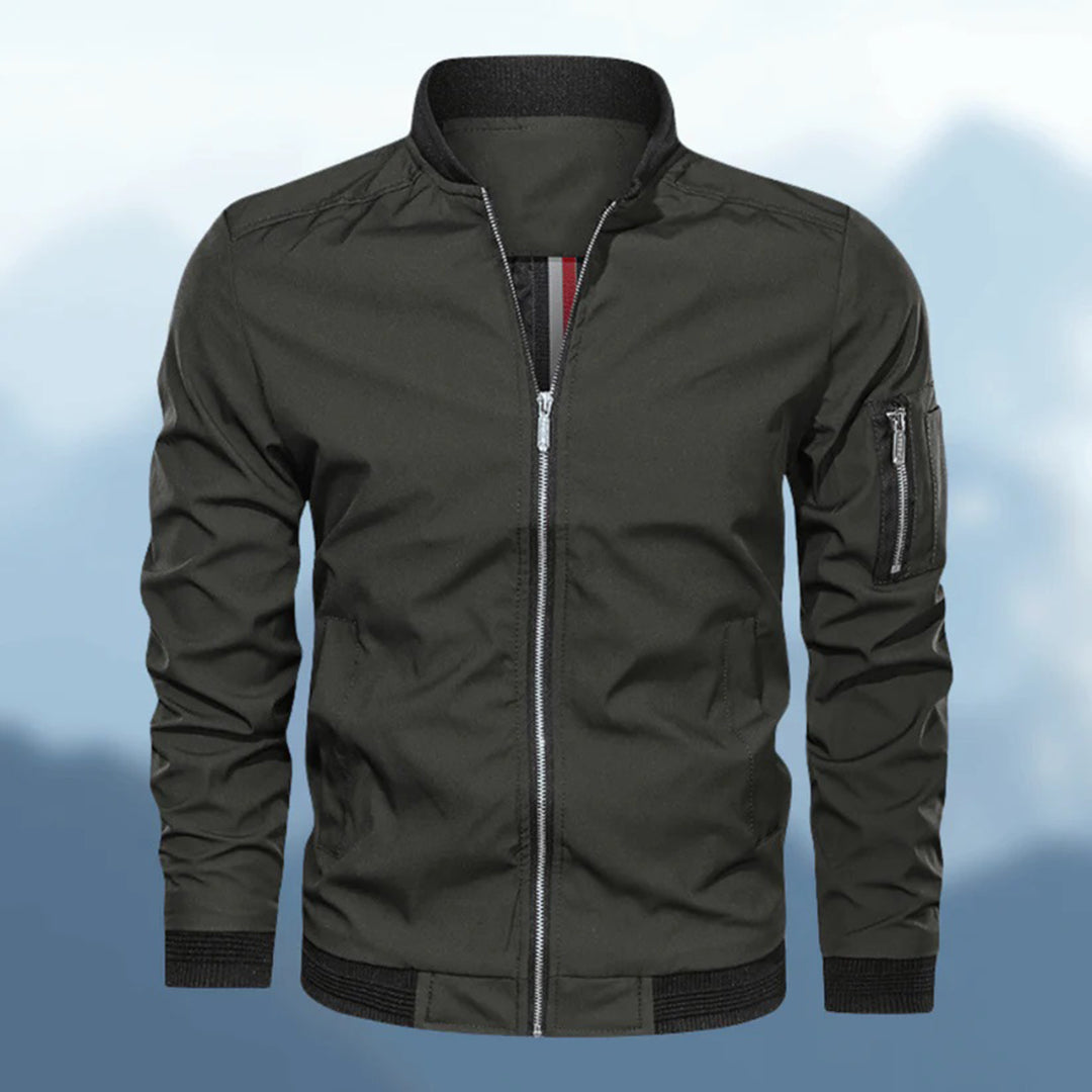 Herrenjacke – winddichte Herbst-Bomberjacke mit Reißverschluss-HauteBerlin