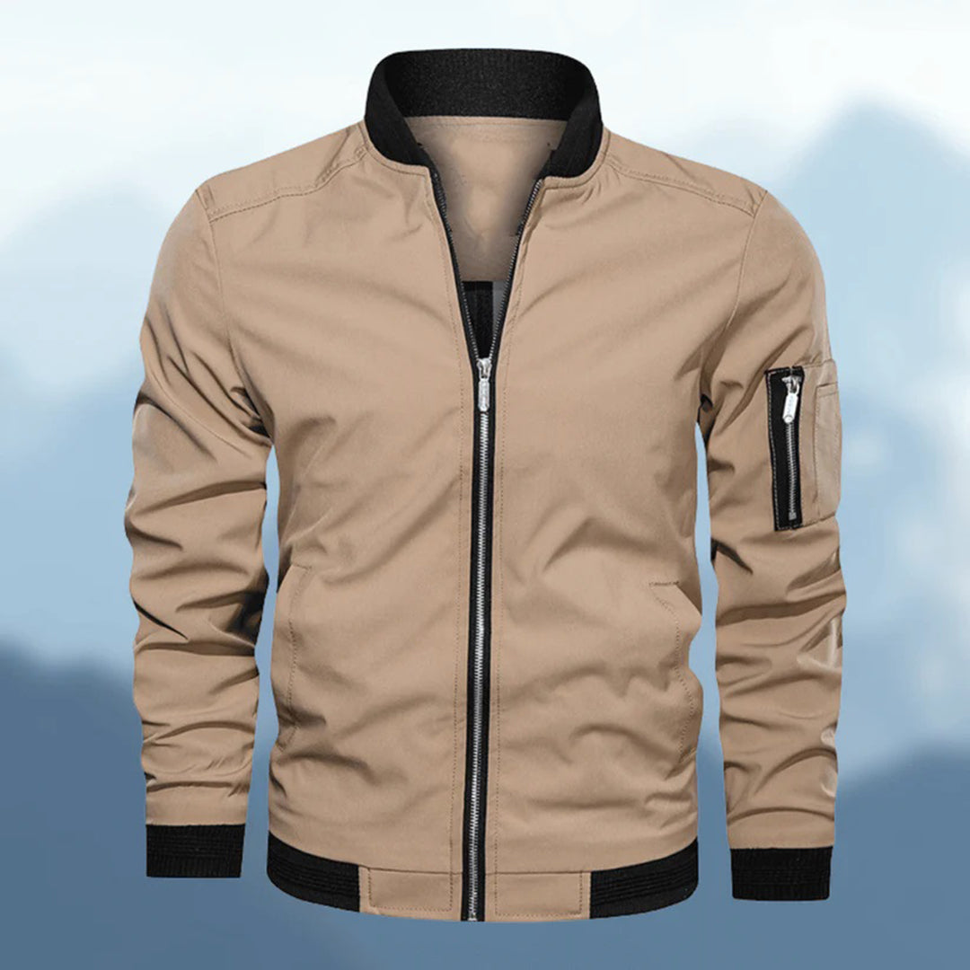 Herrenjacke – winddichte Herbst-Bomberjacke mit Reißverschluss-HauteBerlin