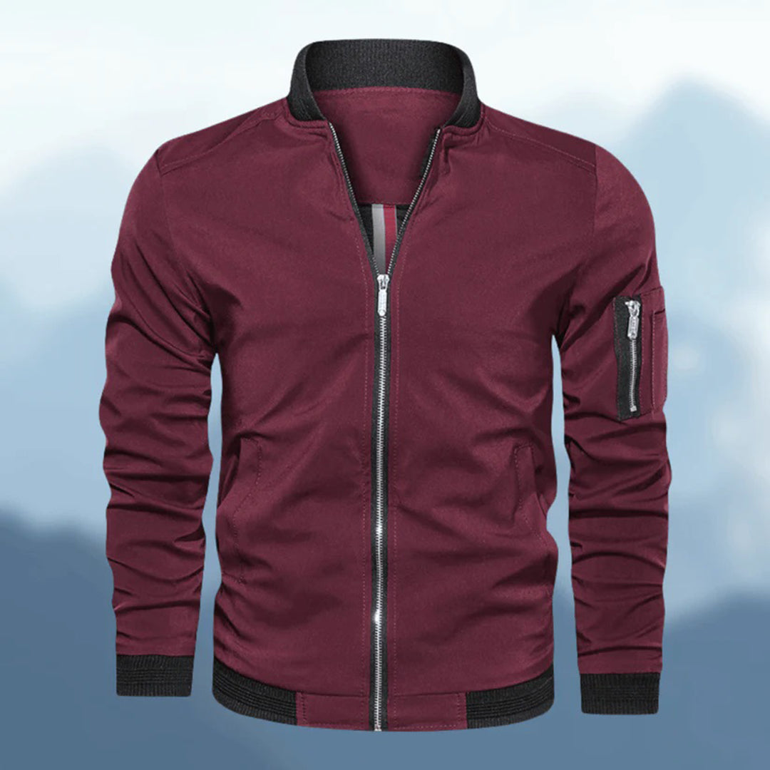 Herrenjacke – winddichte Herbst-Bomberjacke mit Reißverschluss-HauteBerlin