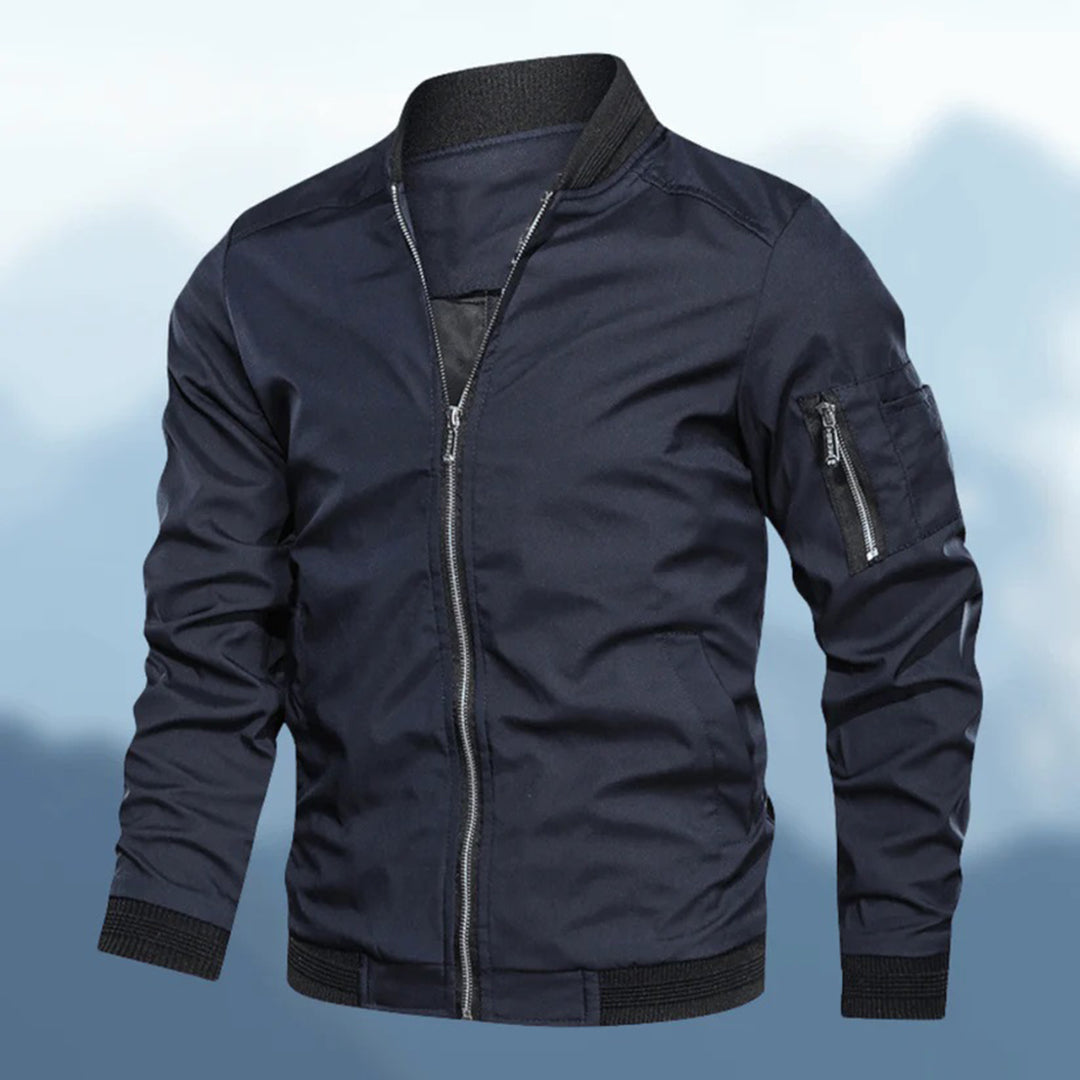Herrenjacke – winddichte Herbst-Bomberjacke mit Reißverschluss-HauteBerlin
