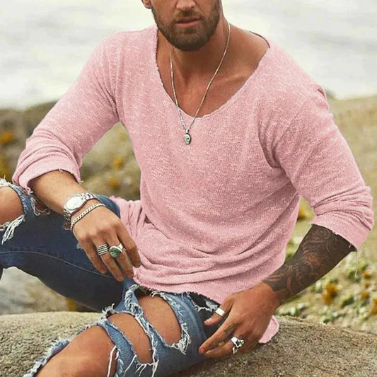 Herrenpullover | Loose Fit | Langarm | Sommerhemd | Herrenhemd-HauteBerlin