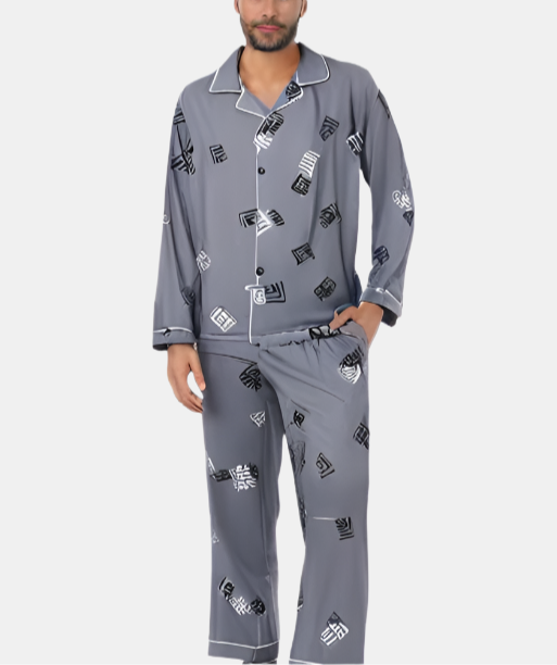 Herrenpyjama | Langarm | Lange Hose | Pyjama-Set | Herren-Pyjama-Chaps Herrenmode