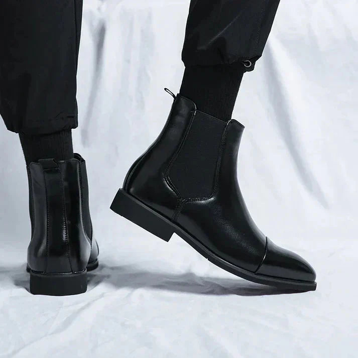 Herrenstiefel | Spitz Zulaufend | Kunstleder | Slip-On-Stiefel | Stiefeletten-HauteBerlin