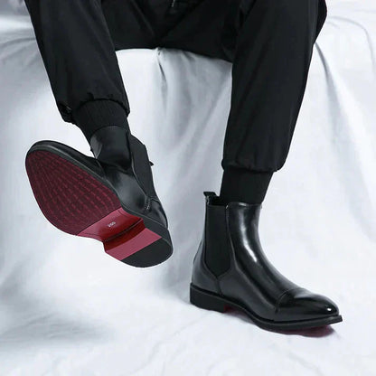 Herrenstiefel | Spitz Zulaufend | Kunstleder | Slip-On-Stiefel | Stiefeletten-HauteBerlin