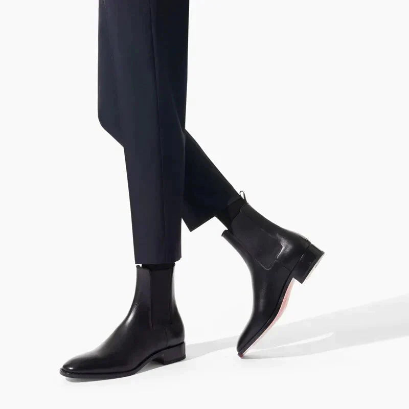 Herrenstiefel | Spitz Zulaufend | Kunstleder | Slip-On-Stiefel | Stiefeletten-HauteBerlin
