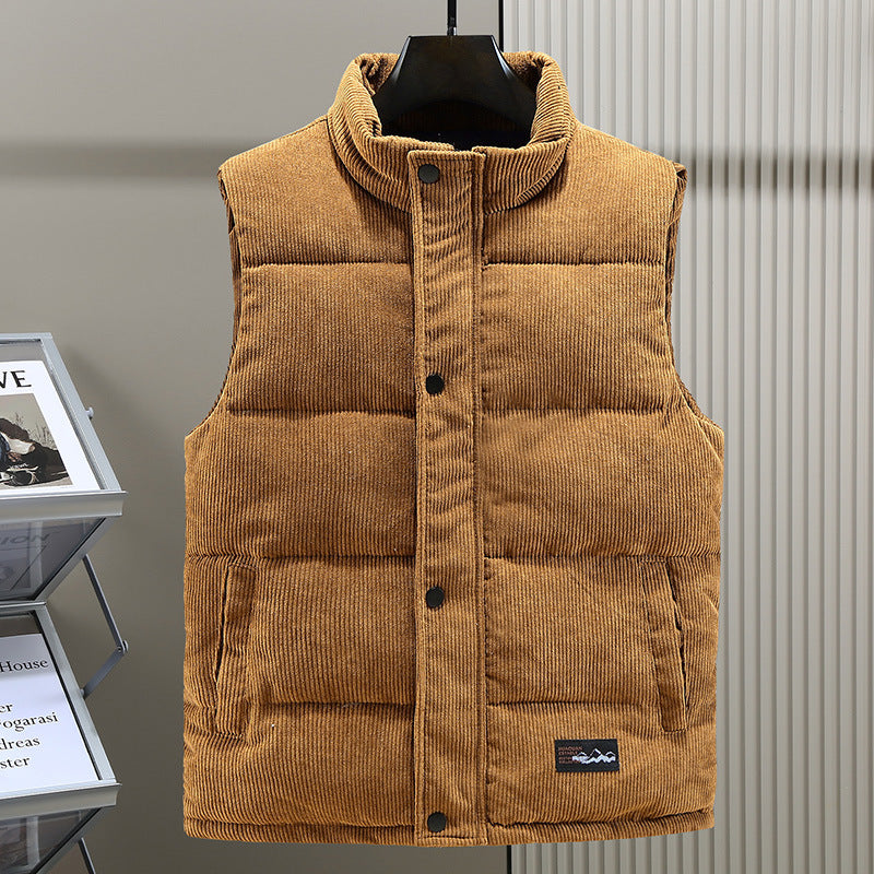 Herrenweste – Cord – Ärmellos – Bodywarmer – Puffer Vest-HauteBerlin