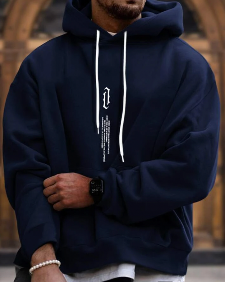 Hoodie - Gemütlicher Pullover mit Kordelzug und Tasche für Männer-HauteBerlin