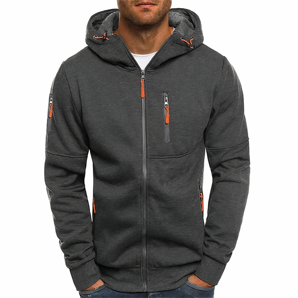 Hoodie | Langarm | Taschen | Zip Hoodie | Herren Hoodie-HauteBerlin