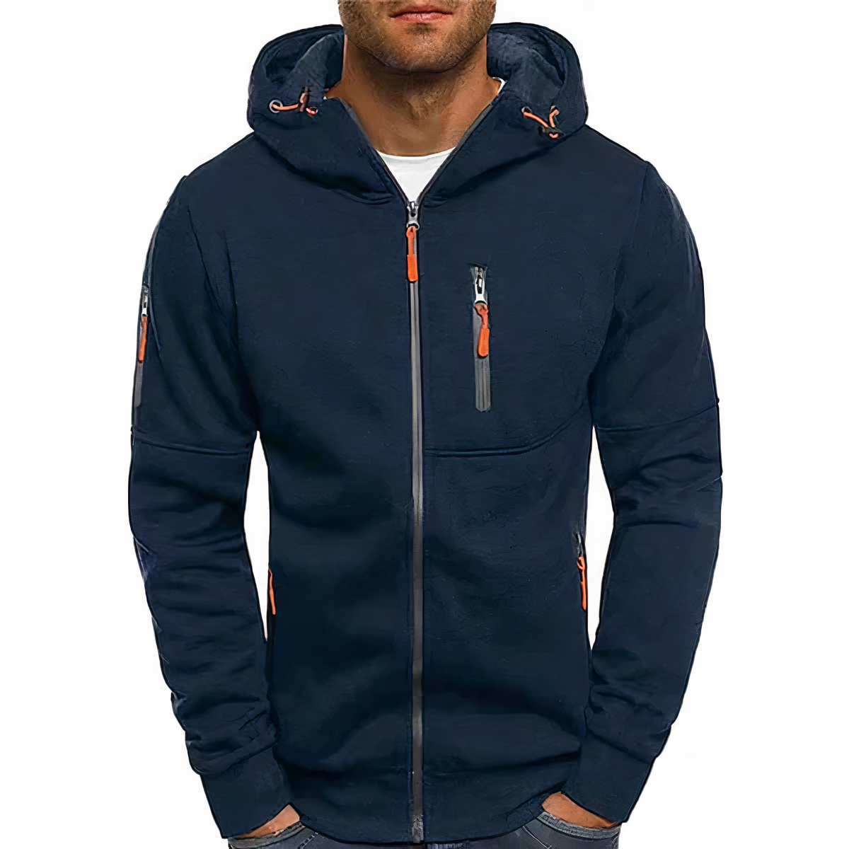 Hoodie | Langarm | Taschen | Zip Hoodie | Herren Hoodie-HauteBerlin