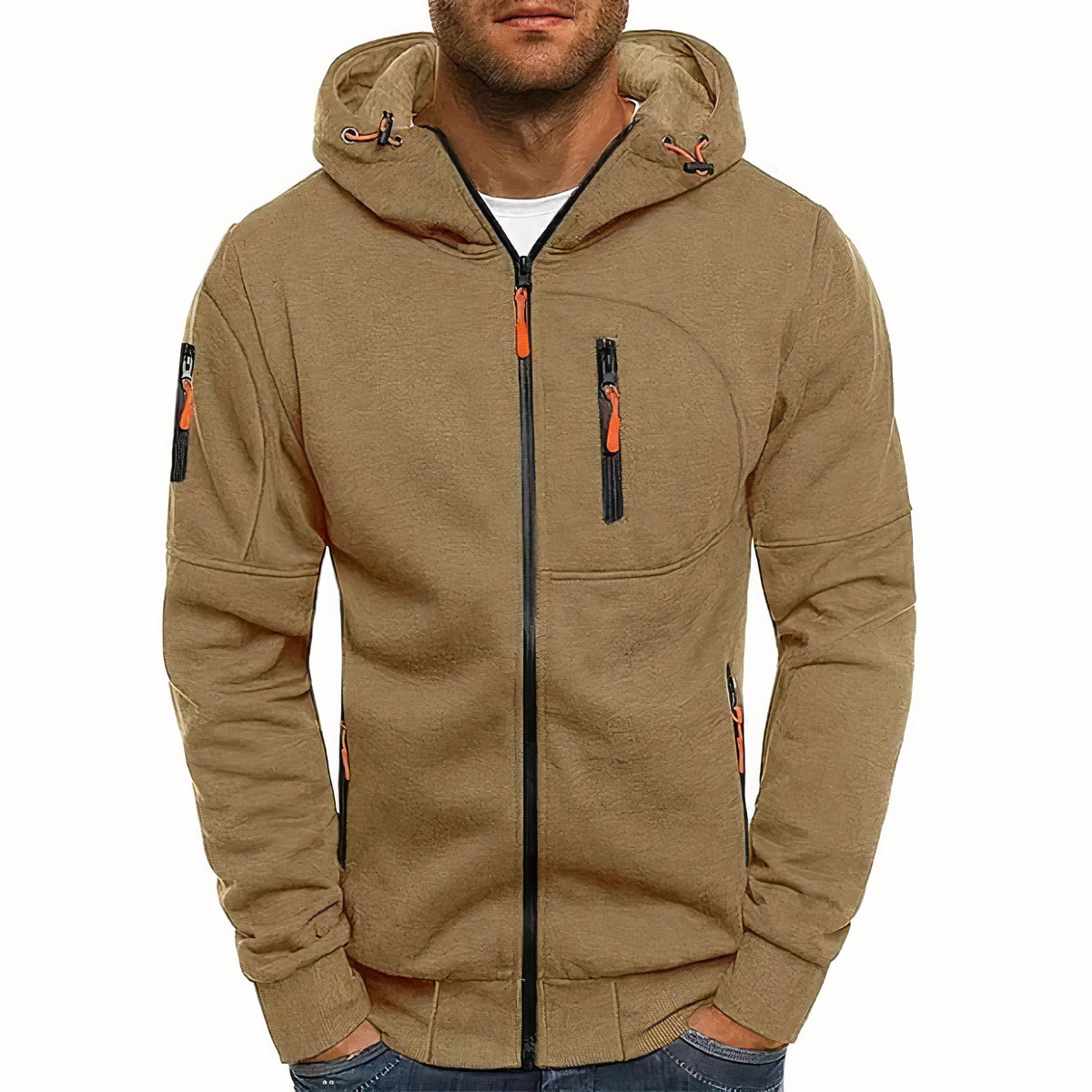 Hoodie | Langarm | Taschen | Zip Hoodie | Herren Hoodie-HauteBerlin