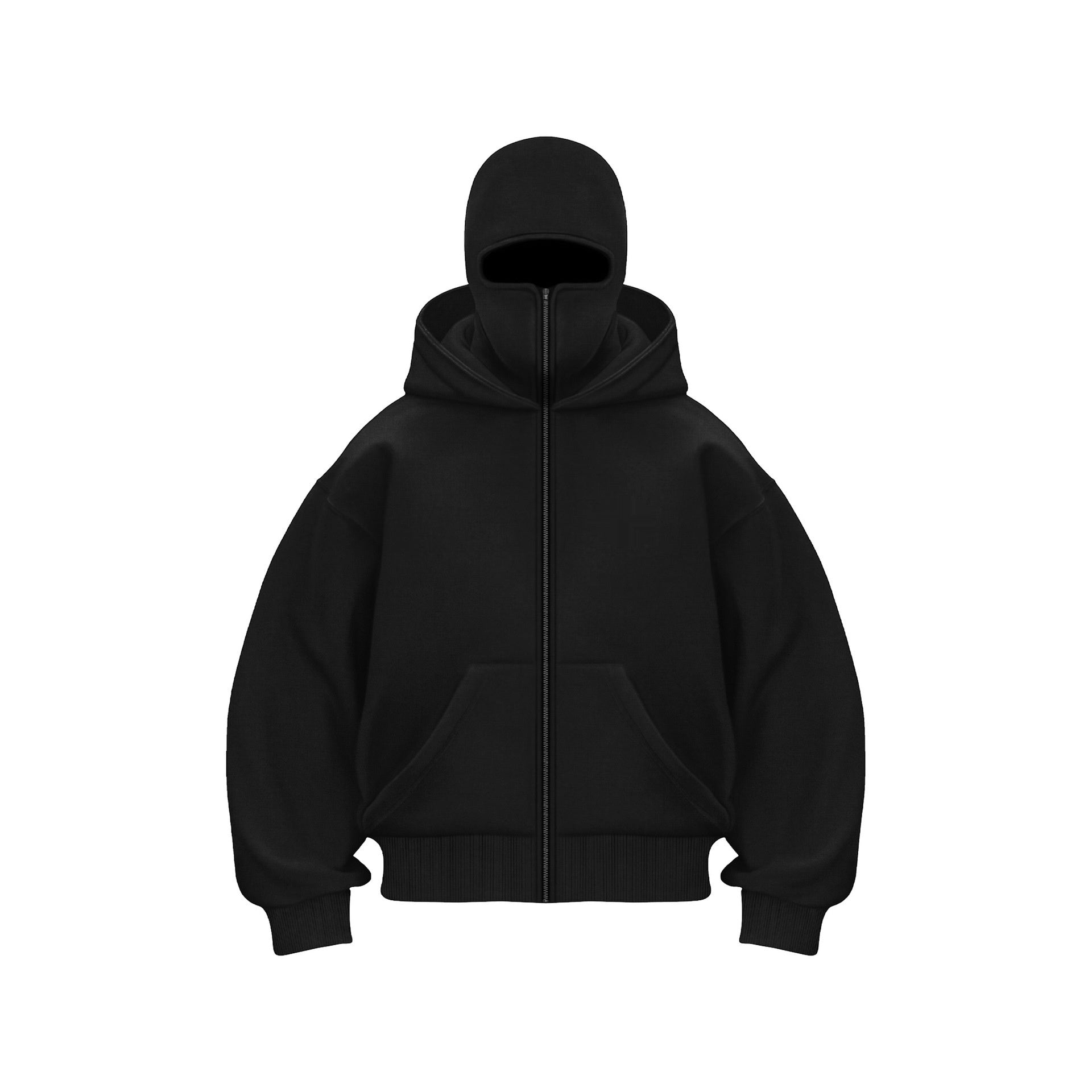 Hoodie mit Maske – Warmer Herren-Hoodie mit Reißverschluss und Gesichtsmaske-HauteBerlin