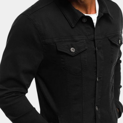 Jeansjacke - Klassische Jeansjacke für Männer mit Knopfleiste für den Sommer-HauteBerlin