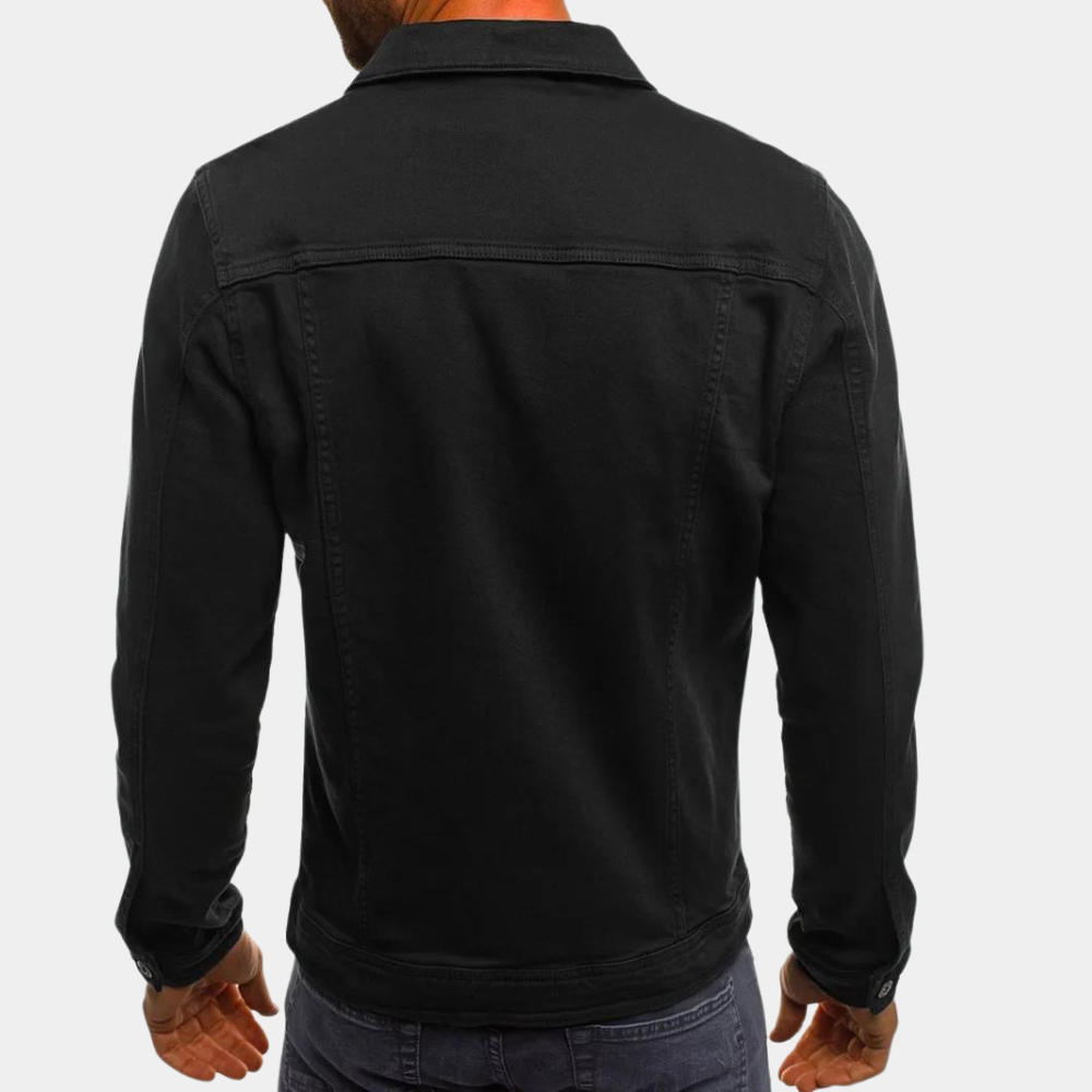 Jeansjacke - Klassische Jeansjacke für Männer mit Knopfleiste für den Sommer-HauteBerlin