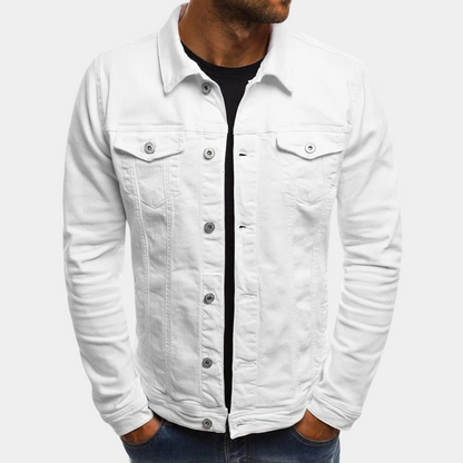 Jeansjacke - Klassische Jeansjacke für Männer mit Knopfleiste für den Sommer-HauteBerlin