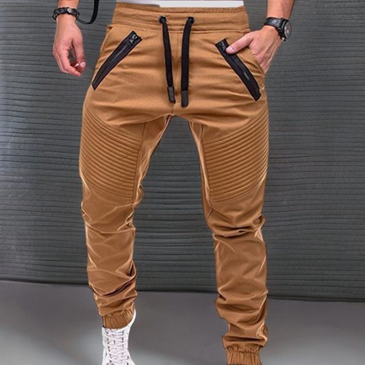 Jogger - Elastische Jogginghose mit Kordelzug und Taschen für Männer-Chaps Herrenmode