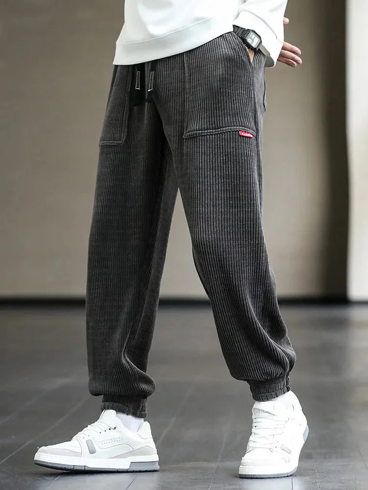 Jogger - Herren Drawstring Loose Fit Baggy Cordhosen-HauteBerlin