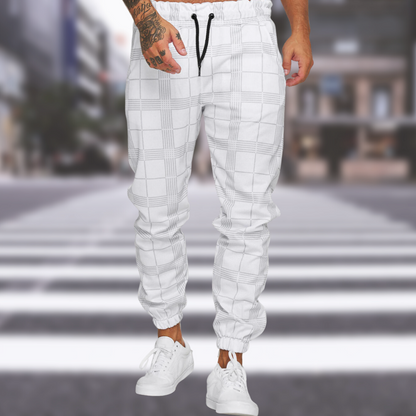 Jogger | Kordelzug | elastische Knöchel | karierte Hose | Herrenhose-HauteBerlin