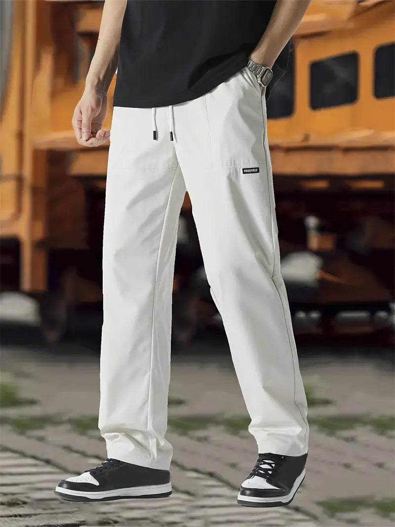 Jogginghose | Kordelzug | Freizeit | Gerade geschnittene Hose | Herrenhose-HauteBerlin