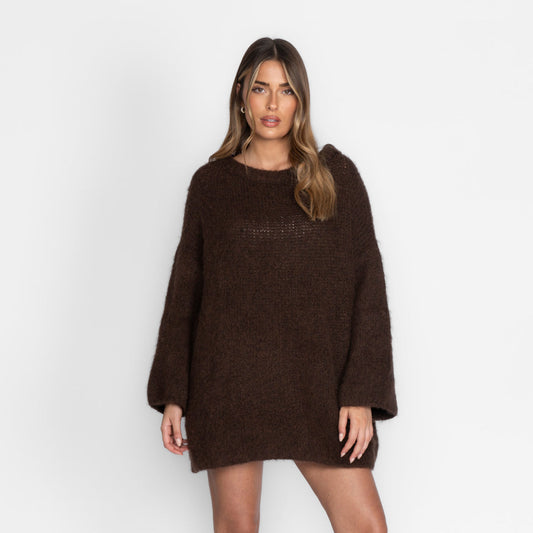Jumperkleid – Oversized-Mini-Strickkleid-HauteBerlin