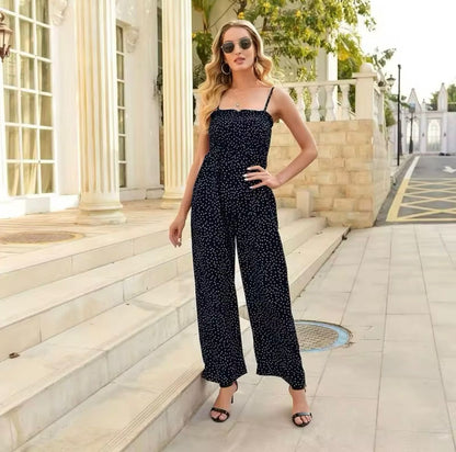 Jumpsuit mit Polka-Dots – Weithose-Jumpsuit für Damen für den Sommer-HauteBerlin