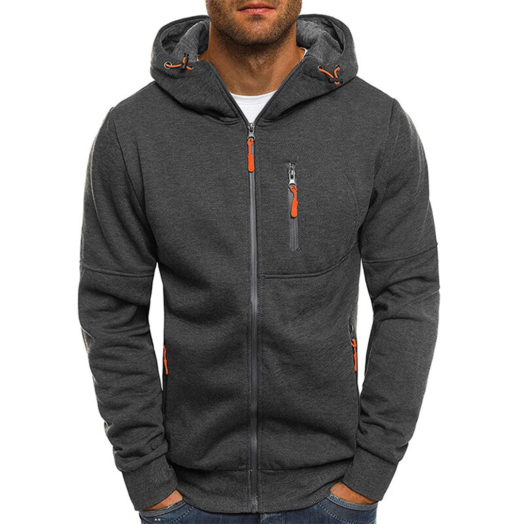 Kapuzenjacke mit Reißverschluss | Warm | Taschen | Kapuzenjacke mit Reißverschluss | Herren-Kapuzenjacke-HauteBerlin