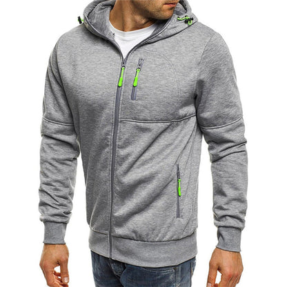 Kapuzenjacke mit Reißverschluss | Warm | Taschen | Kapuzenjacke mit Reißverschluss | Herren-Kapuzenjacke-HauteBerlin