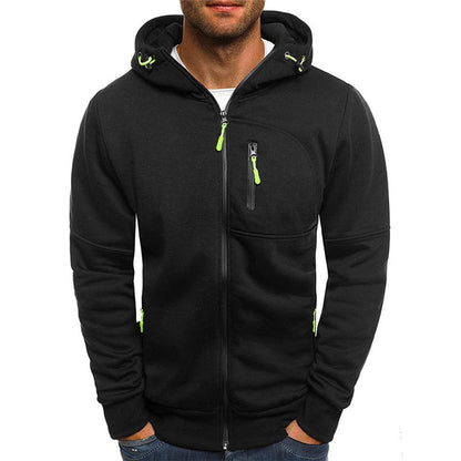 Kapuzenjacke mit Reißverschluss | Warm | Taschen | Kapuzenjacke mit Reißverschluss | Herren-Kapuzenjacke-HauteBerlin