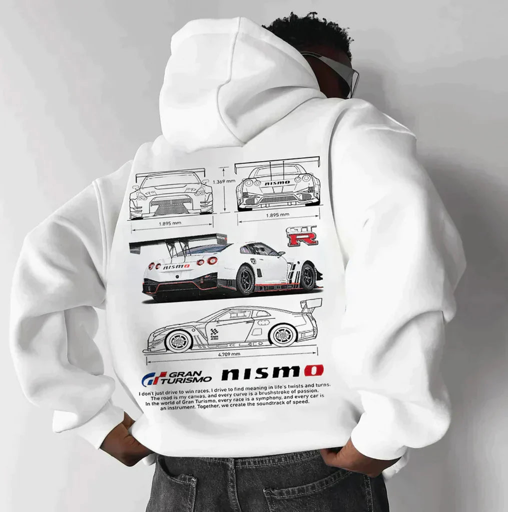 Kapuzenpullover | Auto-Print | Warm | Oversized-Kapuzenpullover | Herrenbekleidung-HauteBerlin