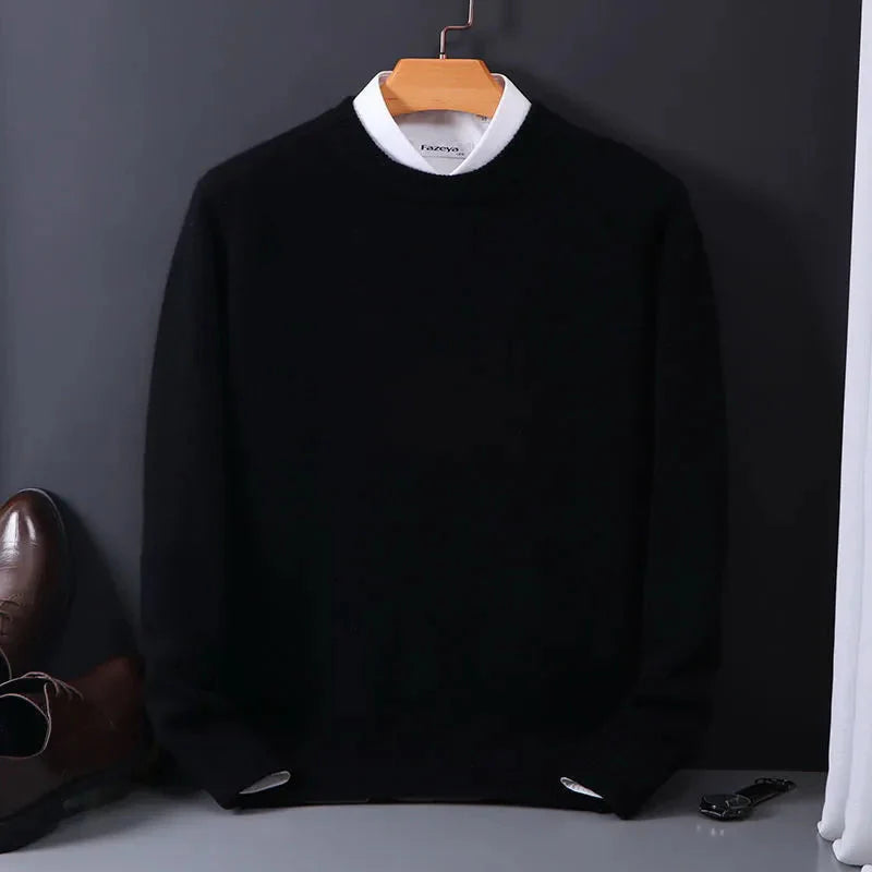 Kaschmirpullover | Strick | Rundhalsausschnitt | Pullover | Herrenbekleidung-HauteBerlin