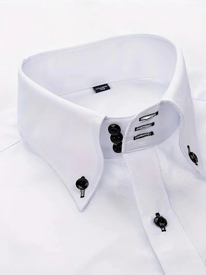 Kleidungshemd - Umlegekragen - knitterfrei Knitterfrei - Hemd mit Knopfleiste - Herrenhemd-Chaps Herrenmode