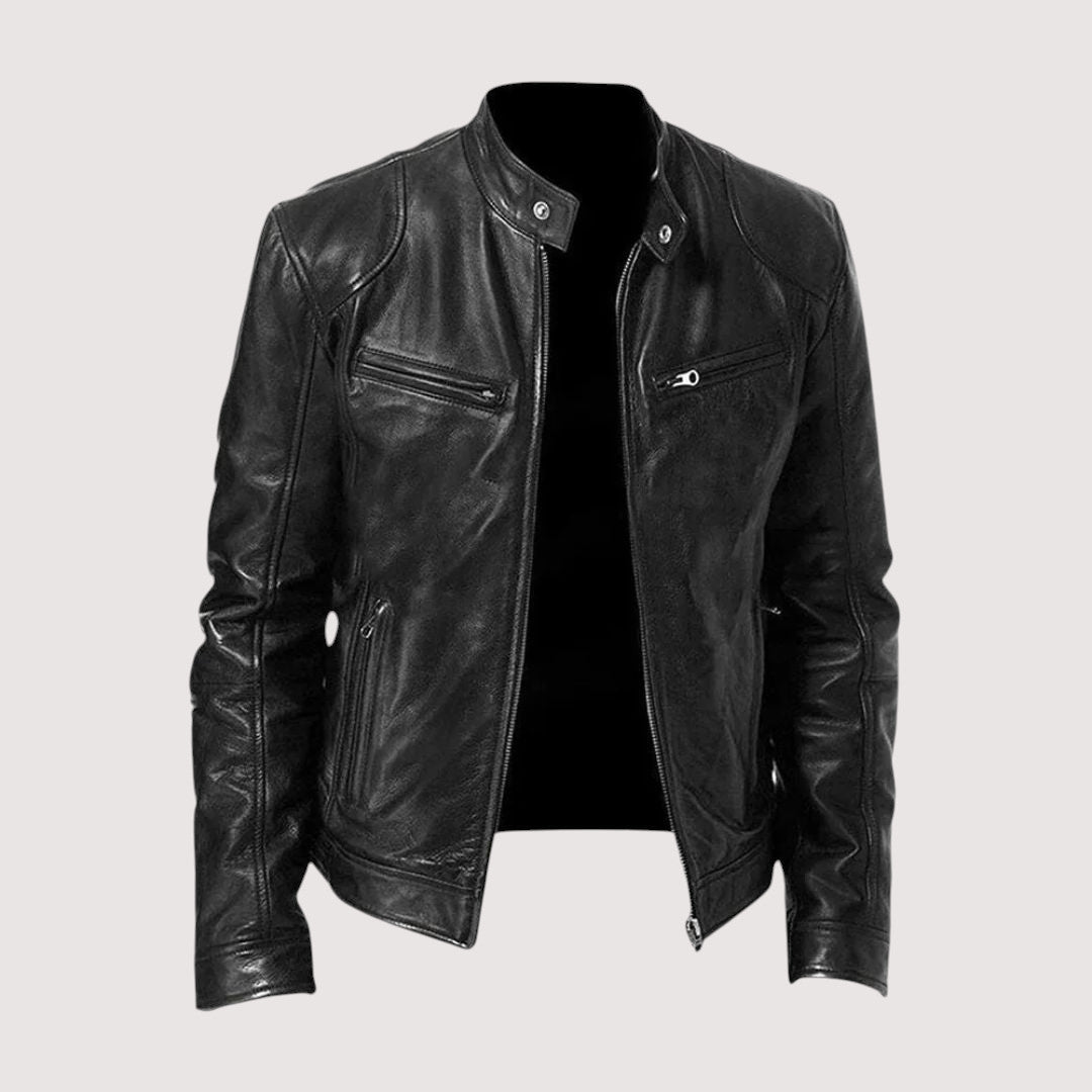 Kunstlederjacke - Regular Fit - Veganes Leder - Bikerjacke - Lederjacke für Männer-HauteBerlin