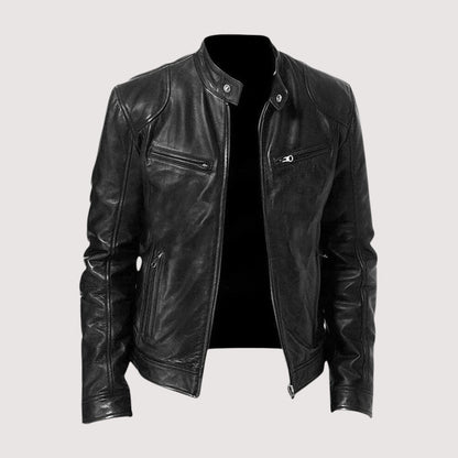 Kunstlederjacke - Regular Fit - Veganes Leder - Bikerjacke - Lederjacke für Männer-HauteBerlin