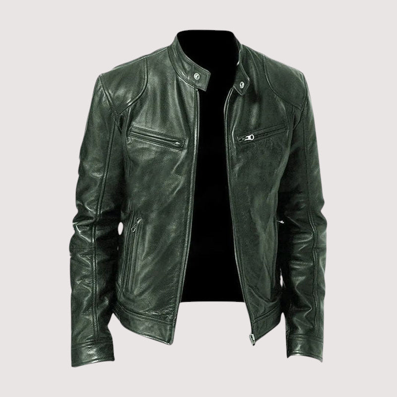 Kunstlederjacke - Regular Fit - Veganes Leder - Bikerjacke - Lederjacke für Männer-HauteBerlin