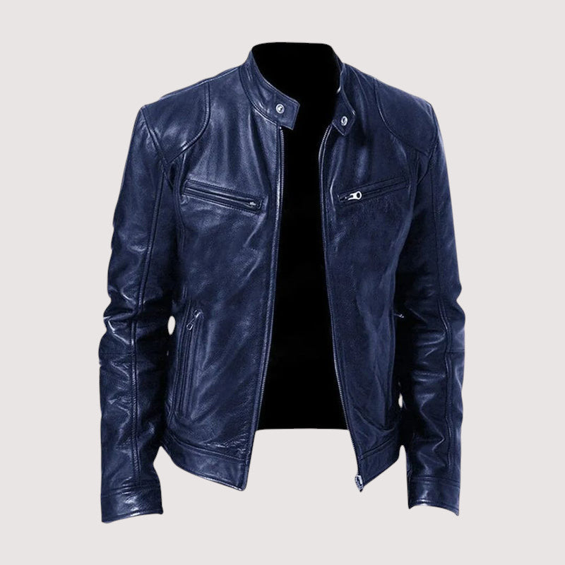 Kunstlederjacke - Regular Fit - Veganes Leder - Bikerjacke - Lederjacke für Männer-HauteBerlin